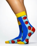 STRIP WITH TOMATO Knitted Socks