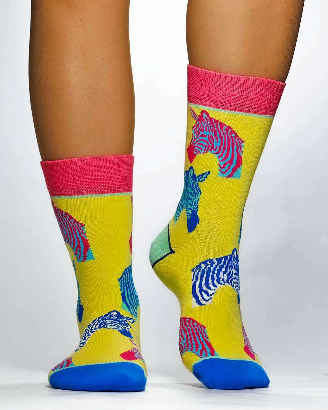 NEON ZEBRA Knitted Socks