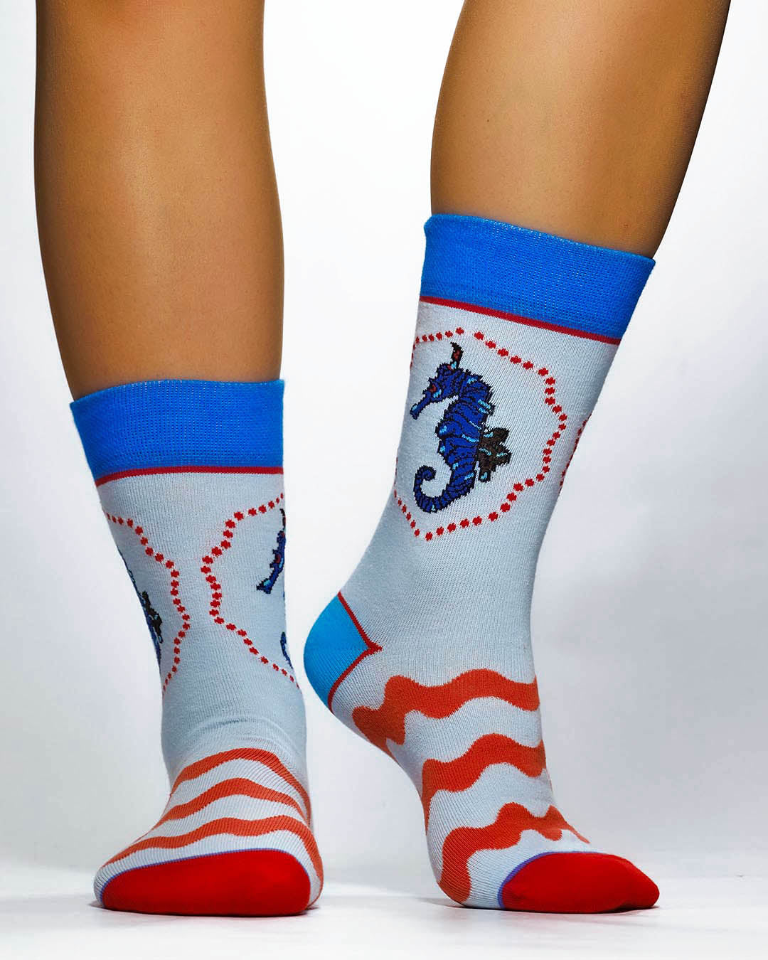 BLUE SEAHORSE Knitted Socks