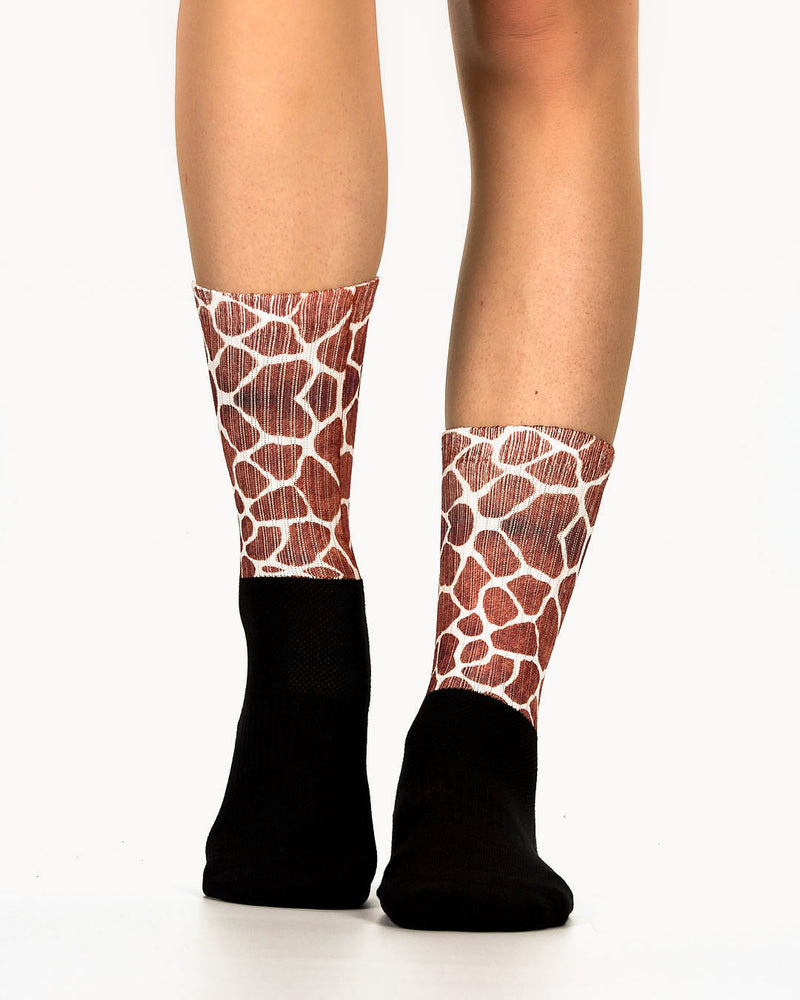 Girffe Print Performans Çorap
