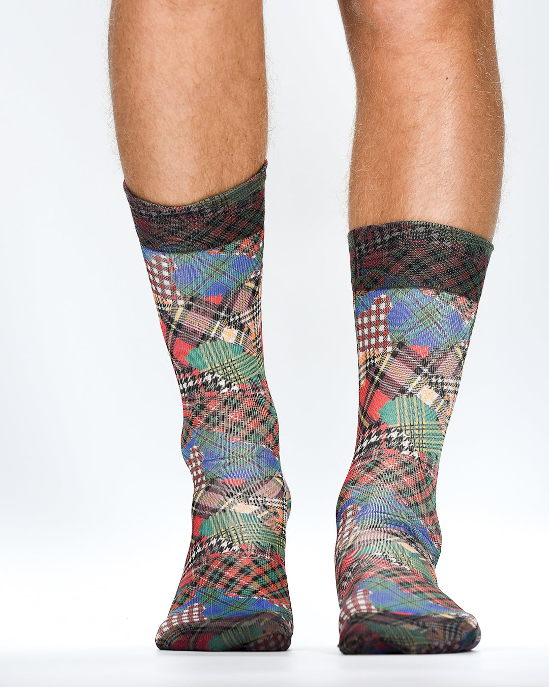 Tartan Patchwork Erkek Çorap