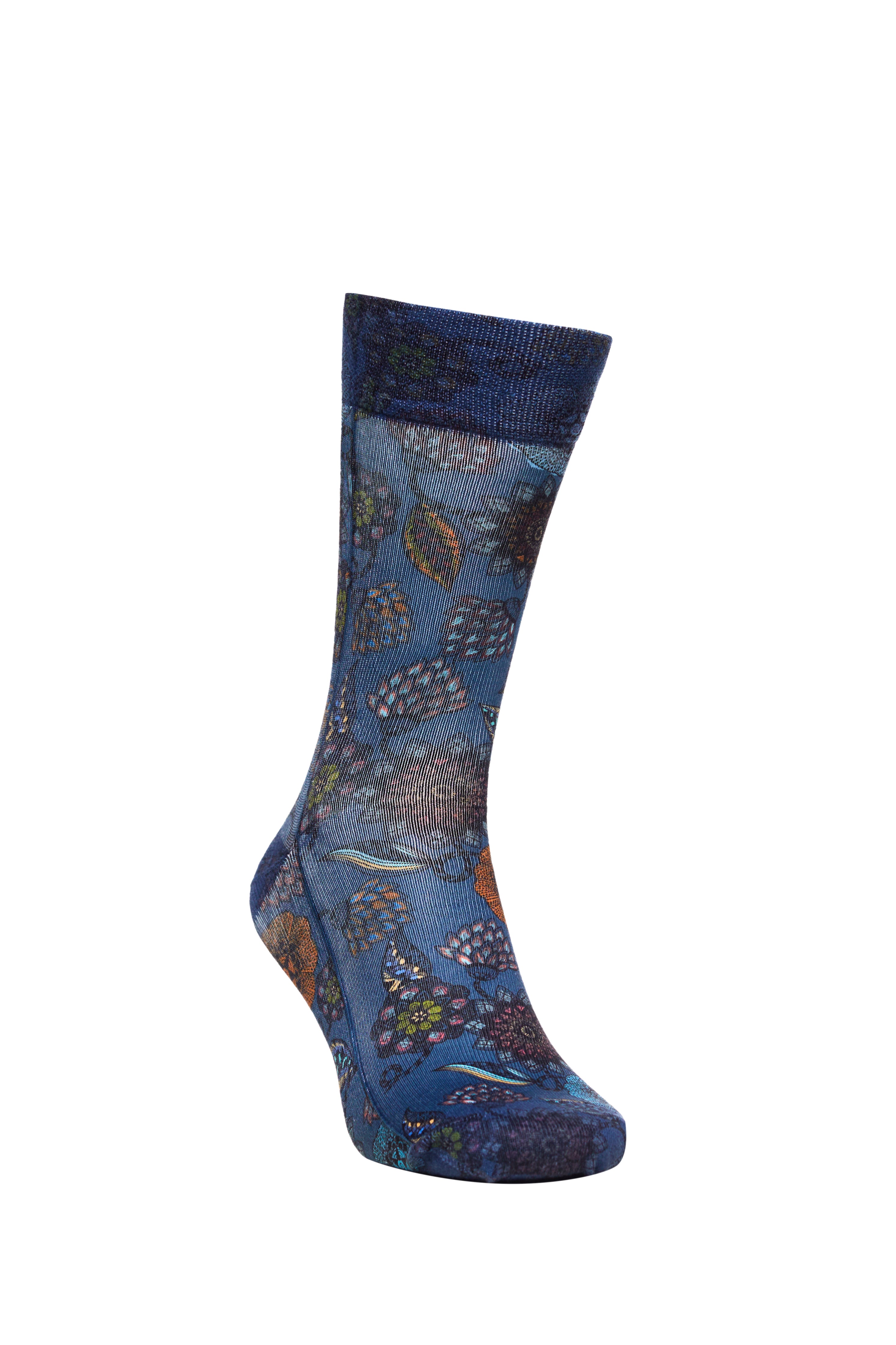 Etro Flowers Navy Erkek Çorap