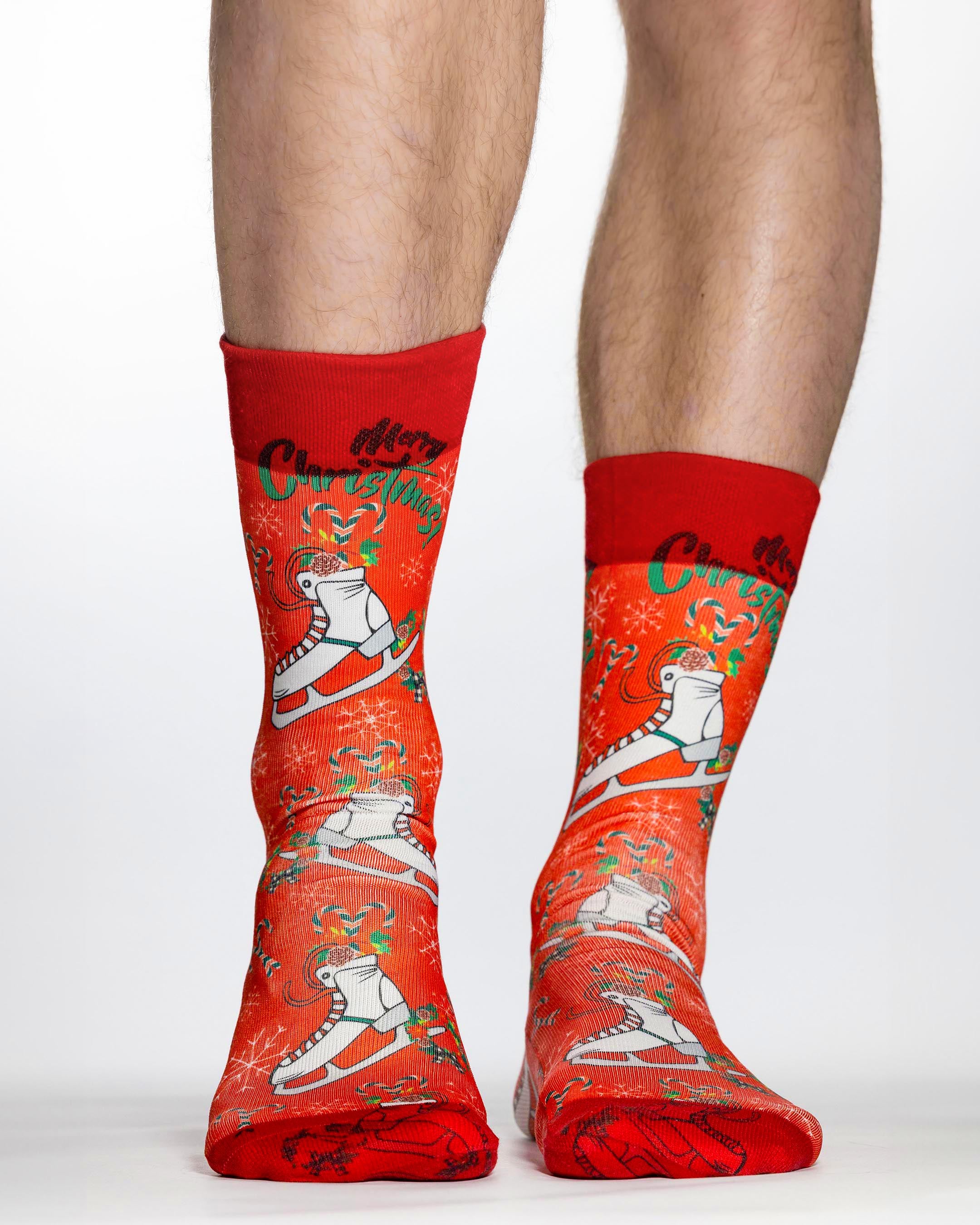 Christmas Skating Men's Socks