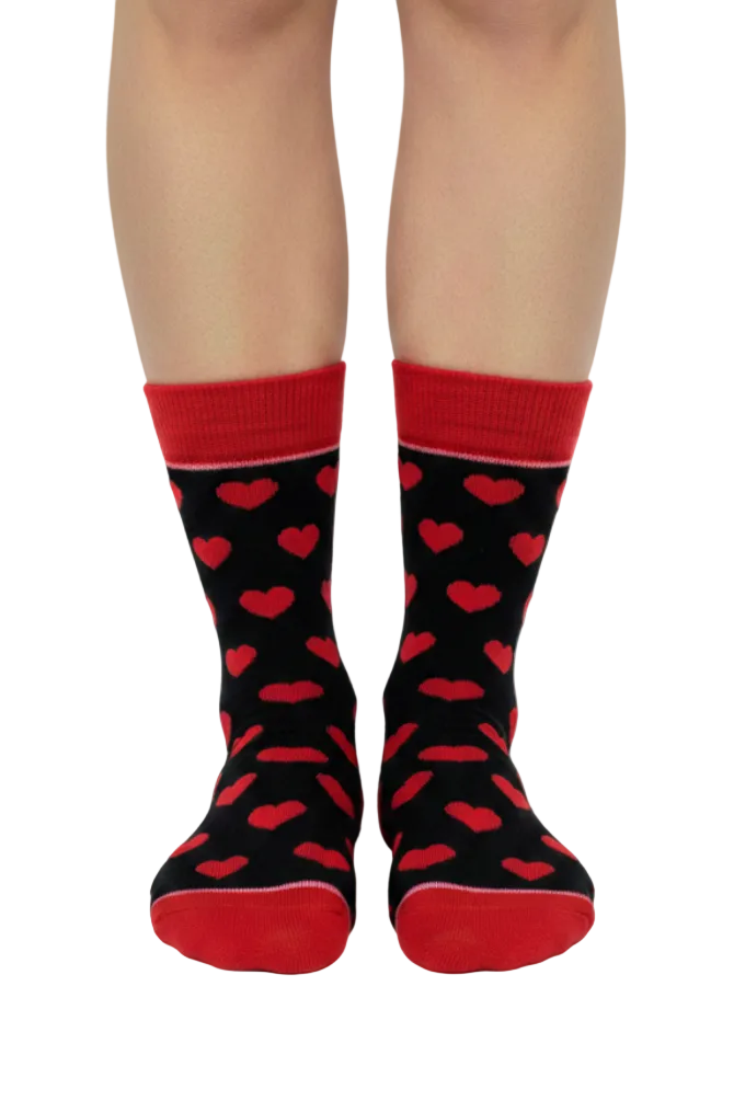 RED HEARTS Knitted Socks