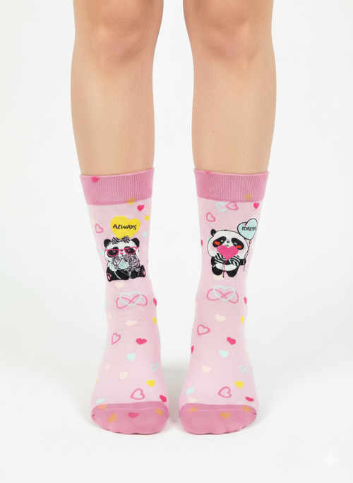 PANDA IN LOVE LADY SOCKS