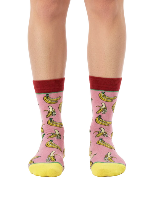 BANANA RUSH PINK Örgü Çorap