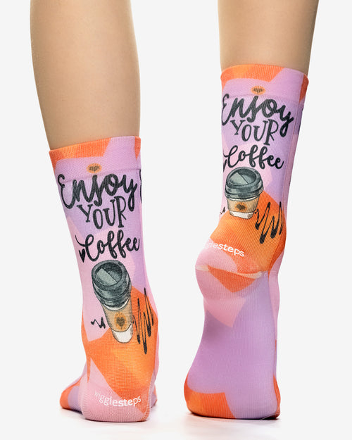 ENJOY YOUR COFFEE Lady Socks