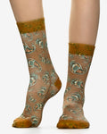 BROWN PAISLEY Lady Socks