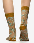 BROWN PAISLEY Lady Socks