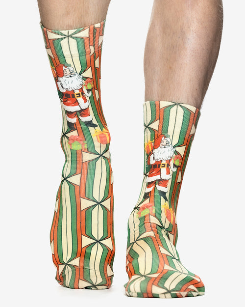 RETRO SANTA I Man Socks
