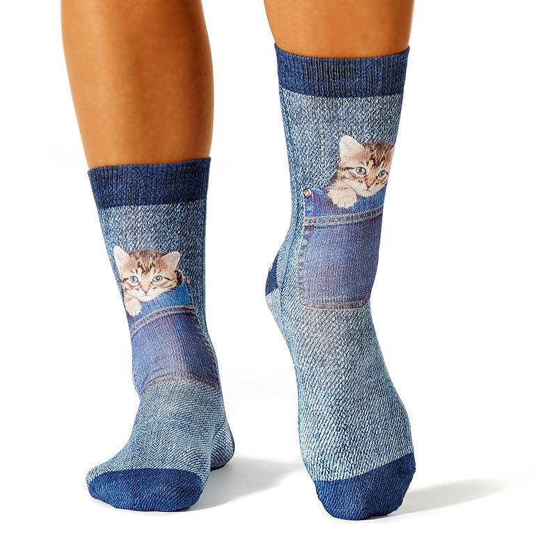 Jeans Cat Kadın Çorap