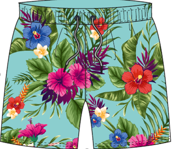 Tropical Flowers Erkek Deniz Şortu
